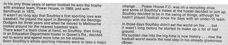 1972 - Geoff Southby Article (page 2 of 2).Football Life - April 1972.