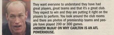 2001 - Andrew McKay quote.