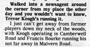 1985 - Trevor Keogh the newsagent (21/03/85).