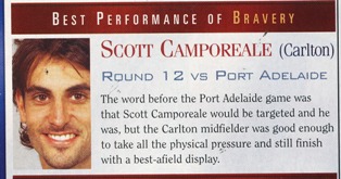2001 Rd 12 - Campo: Best bravery award.
