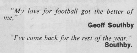 1977 Rd 9 - Southby quotes on his return.