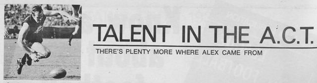1972 - Talent in the ACT.Football Life - May 1972.