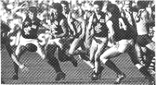 1987 GF - Johnno works the ball forward.