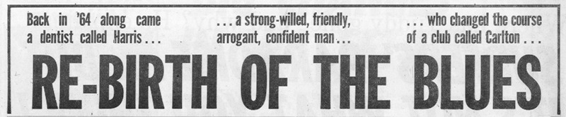 1964 - Re-Birth of the Blues (page 1 of 2).1972 Inside Football Article.