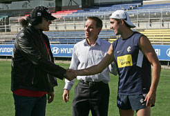 Kade Simpson meets KISS's Gene Simmons.