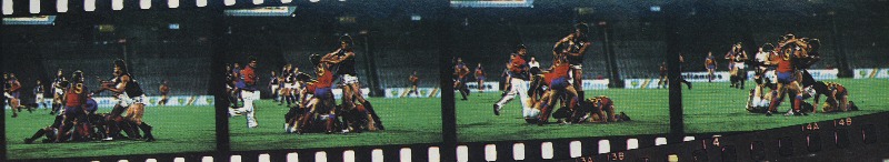1987 Night Game - Jamie Dunlop in a brawl (21/02/87).