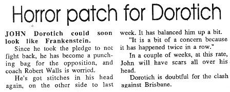 1987 Rd 9 - Dorotich stiched up again.