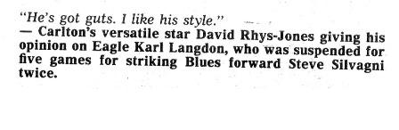 1988 - Rhys-Jones quote on Karl Langdon.Inside Football.
