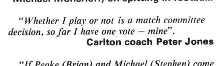 1980 Percy Jones quote on his selection 15/05/80.