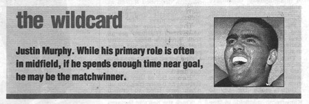 1999 GF Blues Wildcard: Justin Murphy.