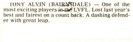 1983 Vic Country Rep Tom Alvin (14/07/83).