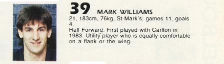 1985 - Mark Williams.
