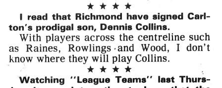 1980 Denis Collins cleared to Tigers 01/05/80.