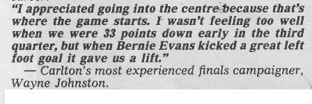 1987 2nd Semi - Wayne Johnston quote.