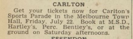 1955 Carlton Social Notes.