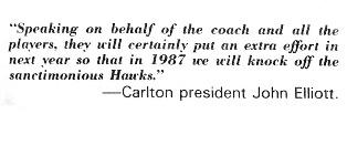 1986 GF - Jack Elliott quote after loss.Inside Football.