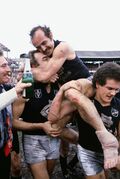 1979 GF - Jezza hugs Percy Jones with Austin close by.
