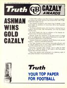 1981 - Rod Ashman wins Gold Cazaly (pg 1 of 2).