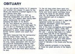 Bob Chitty Obituary - CFC Annual Report 1985