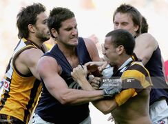 2006 Rd 19 Chris Bryan and Bret Thornton tangle with Mark Williams.