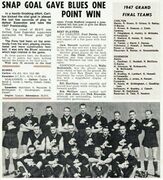 1947 Grand Final - Snap Goal wins the Blues Flag.