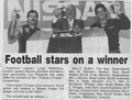 1984 - Wayne Johnston draws raffle.