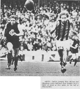 1971 Rd 9 - Ricky McLean & Peter Knights in pursuit of the footy.Picture: Footy Week.