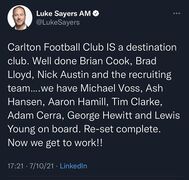 2021 - President Luke Sayers comments on the player trade period.