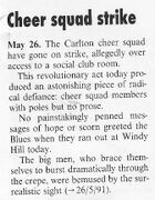 1984 Rd 9 - Carlton Cheer Squad Strikes.