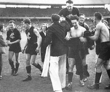 1947 Grand Final Ern Henfry Is Chaired Off The MCG