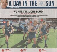 2009 - Article on Carlton's 1997 M&M Game (04/04/09) page 1 of 2.