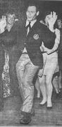 1970 GF Dinner Barassi Leads The Conga LinePic: Melbourne Herald