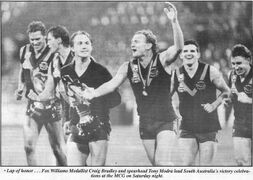 1993 - Craig Bradley on victory lap.Pic: Inside Football.
