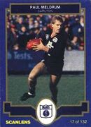 1986 - Paul Meldrum (Scanlen's Footy Card).