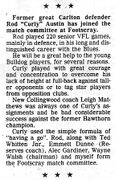 1986 - Rod Austin joins Footscray's match committee (24/04/86).Inside Football.