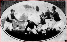1922 Ernie Dingwell passes to Jim Fraser 1922 Ernie Dingwell passes to Jim Fraser Australasian July 01