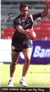2009 - Chris Yarran kicking the ball at training.