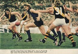 1972 GF - David McKay in pursuit of the ball.