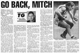 1993 - Barry Mitchell to go back to Swans? (18/08/93).Pic: Inside Football.