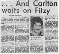 1983 - Carlton waits on Fitzy.