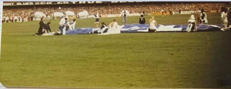 1981 Grand Final Banner About To Be Hoisted.