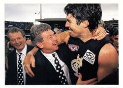 1995 GF - Kernahan & Kinnear embrace after siren.