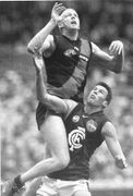 2001 Rd 18 - Fletcher & Prendergast in action.