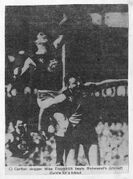1982 GF - Fitzy flies over Emmett Dunne.