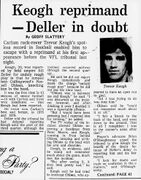 1979 Grand Final - Trevor Keogh receives a reprimand.