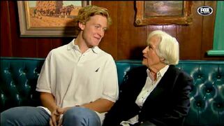 Patrick & Vivienne Kerr 2016Patrick Kerr - grandson of Carlton Hall of Famer Laurie Kerr - was drafted by Carlton in 2016. Here, he is pictured with his grandmother Vivienne. Image courtesy of Fox Sports.