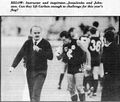 1990 Rd 12 - Jezza & Johnston after a quarter time break.Inside Football.