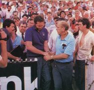 1987 GF - Walls being congratulated by a gracious Alan Jeans.