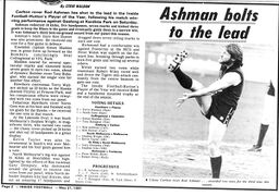 1981 Rd 8 - Ashman hits the lead.
