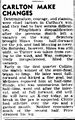 1945 Grand Final Carlton Make Changes (The Argus)